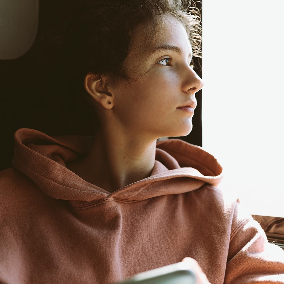 A woman searching online "Is Abortion Legal in Iowa?"