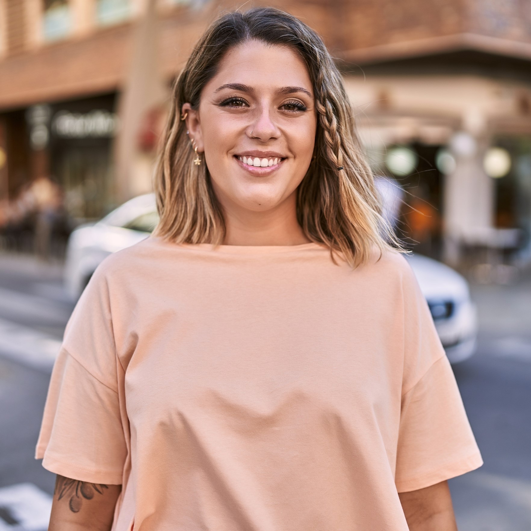 A woman smiling because she knows Bridgehaven Pregnancy Support Center offers Free Ultrasounds in Cedar Rapids, Iowa