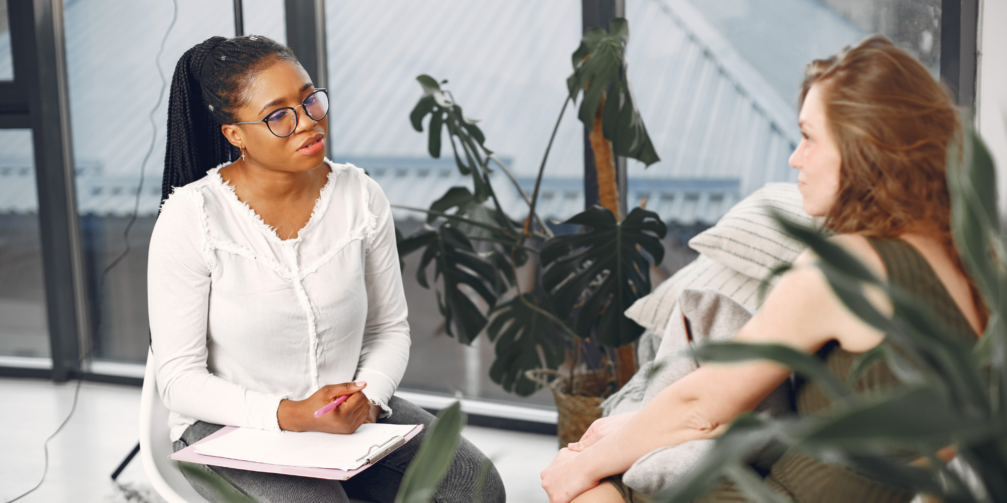 women talking about mental health