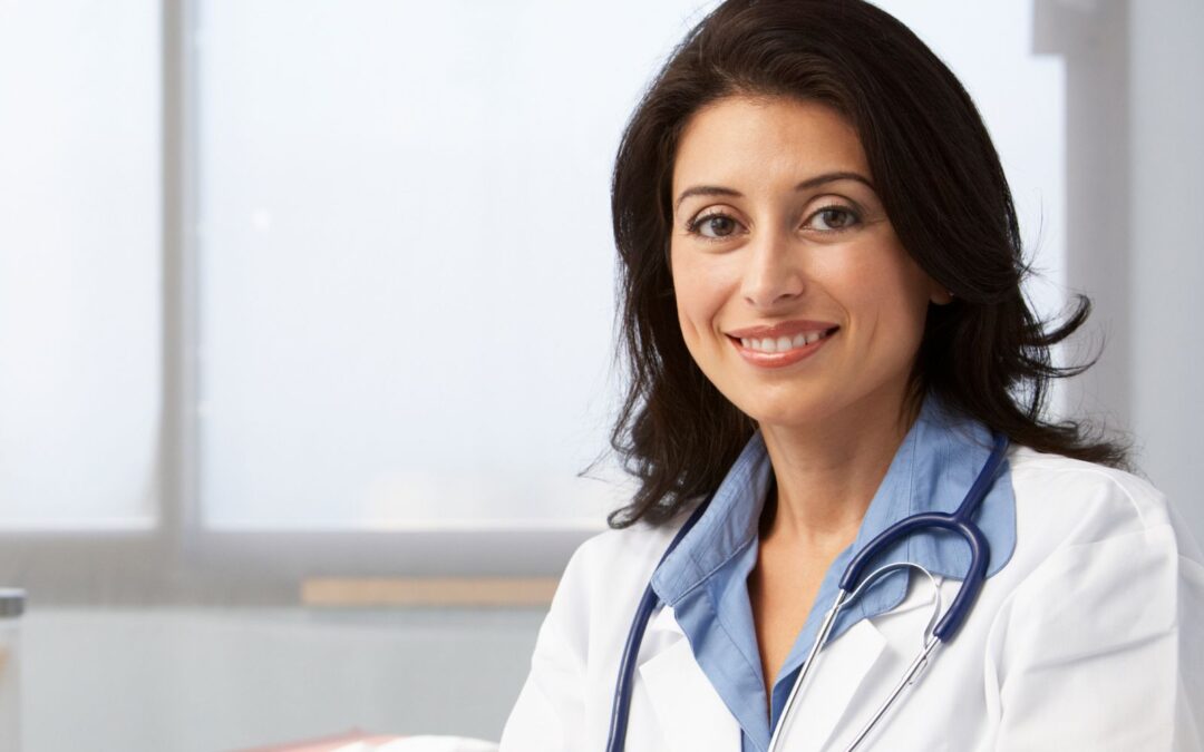 female doctor smiling at camera